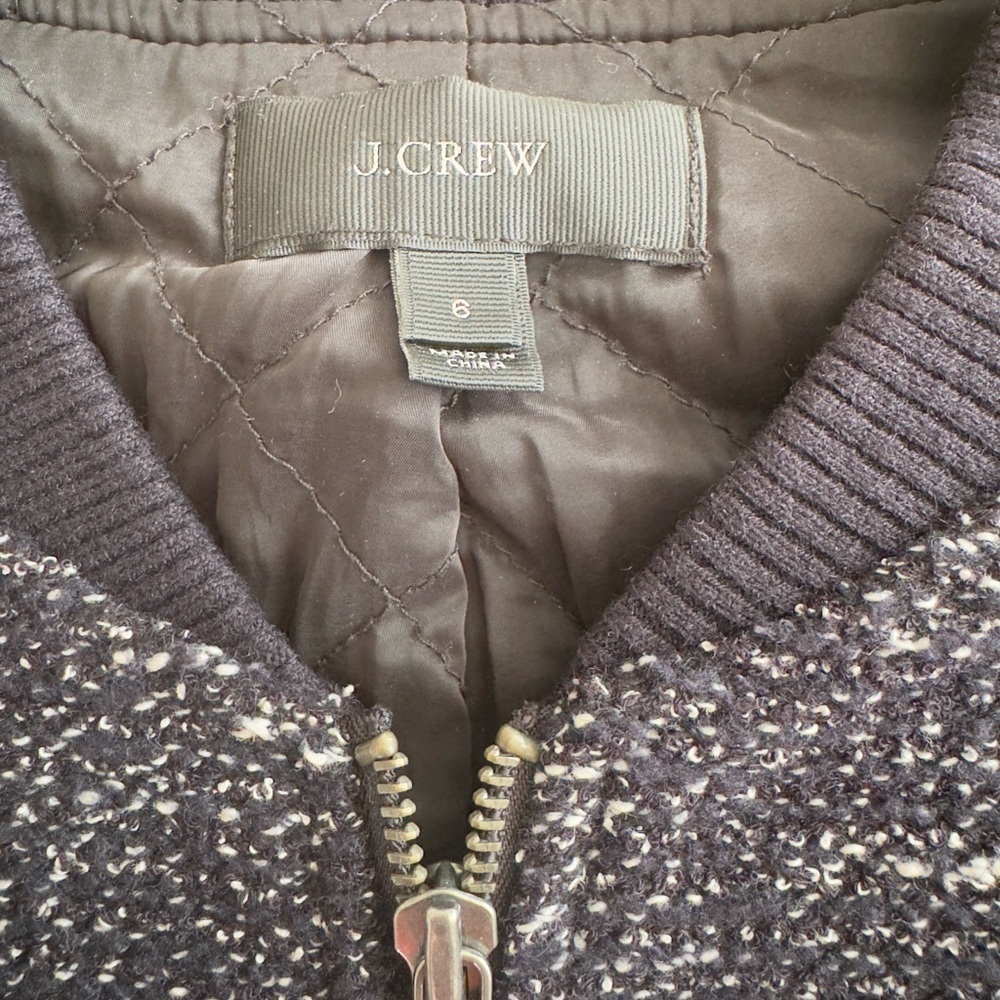 J. Crew Women's dark blue Bomber Jacket - Picture 6 of 8